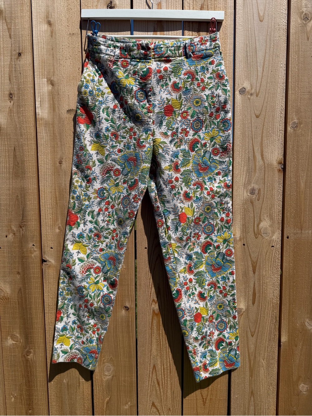 Women’s Floral Quilted Trousers in Multicolor
